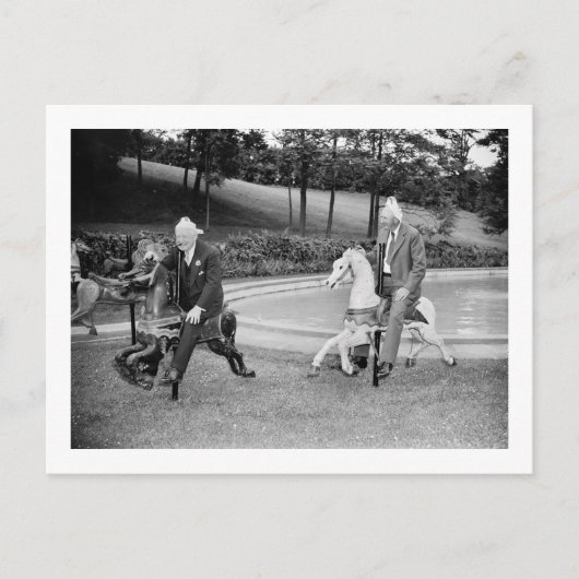 Politieke Merry-Go-Round, 1938 Feestdagenkaart (Voorkant)