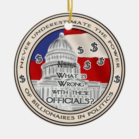 Politieke miljardairs ornament (Voorkant)