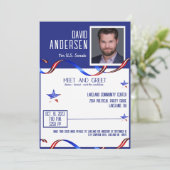 Politieke Ontmoeting en Groet Uitnodiging Met Foto (Staand voorkant)