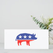 Politieke partij Pig Mascot (Staand voorkant)