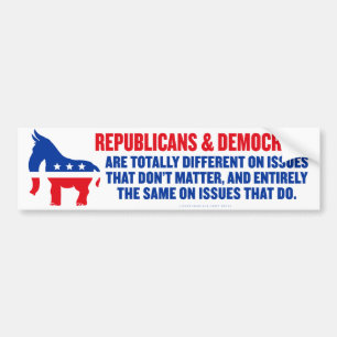 Politieke partijen bumpersticker