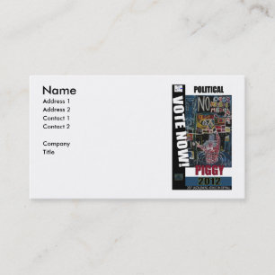 POLITIEKE PIGGIE VISITEKAARTJE