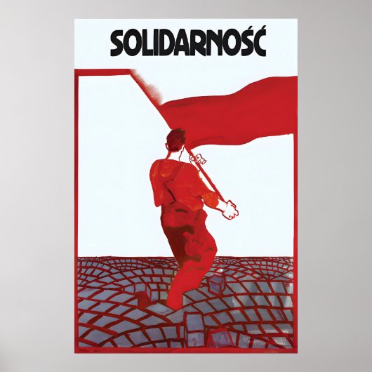 Politieke Poster Polen Solidarność Vakbond (Voorkant)