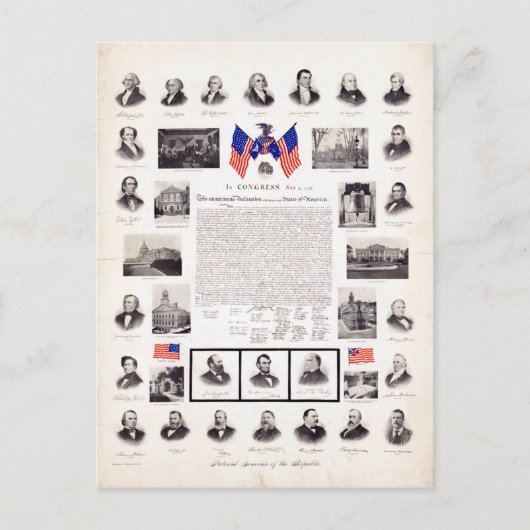  politieke Presidenten Briefkaart (Voorkant)