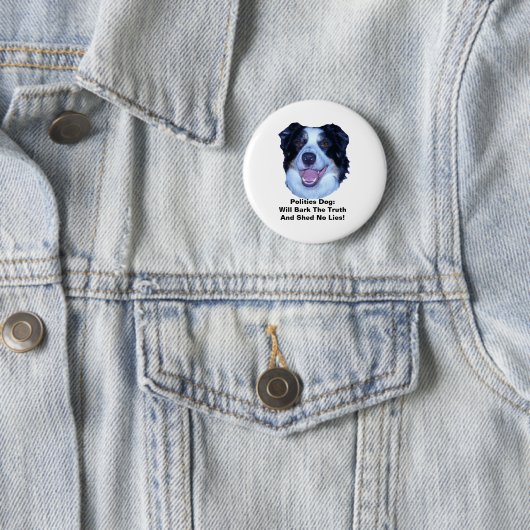 Politieke Rand Collie Truth Round Button (In situ)