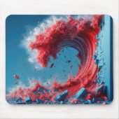 Politieke rode golf slaat een blauwe muur muismat (Voorkant)