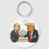 Politieke satire: ontmoeting tussen Poetin en Trum Sleutelhanger (Voorkant)