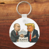 Politieke satire: ontmoeting tussen Poetin en Trum Sleutelhanger (Voorkant)