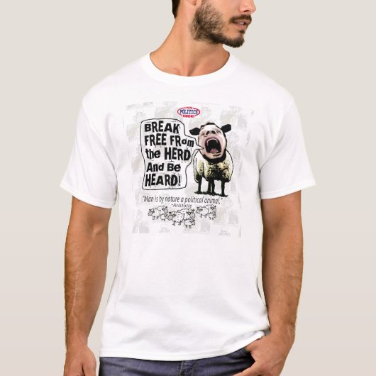 Politieke schapenschaap t-shirt (Voorkant)