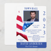 Politieke stadhuis fondsenwerving uitnodiging w /  (Voorkant / Achterkant)