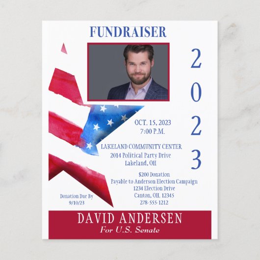 Politieke stadhuis fondsenwerving w / foto flyer (Voorkant)