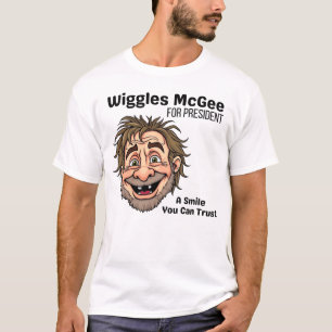 Politieke T-shirt, Wiggles McGee Voor President T-shirt