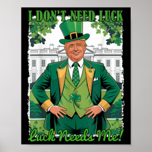 Politieke Trump op St Patrick's Day heeft geen gel Poster