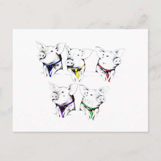 Politieke Varkens (Briefkaart) Briefkaart (Voorkant)