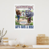 Politieke verkiezingen 2008 in Mascot Poster (Keuken)