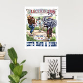 Politieke verkiezingen 2008 in Mascot Poster (Thuiskantoor)