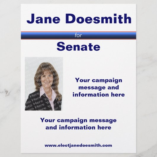 Politieke verkiezingsbrochure Sjabloon Flyer (Voorkant)