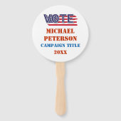 Politieke verkiezingscampagne handwaaier (Voorkant)