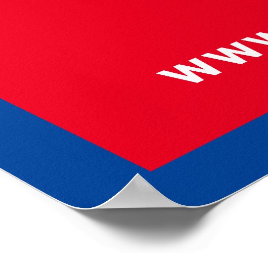 Politieke verkiezingscampagne naam rood-wit blauw poster (Hoek)