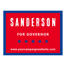 Politieke verkiezingscampagne naam rood-wit blauw