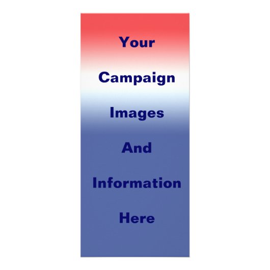 Politieke verkiezingscampagne Rack Kaart Sjabloon (Achterkant)