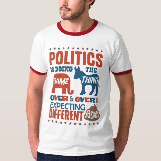 Politieke verwachtingen t-shirt (Voorkant)