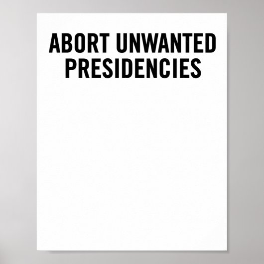 Politieke verzetskunst – abortus van ongewenste pr poster (Voorkant)