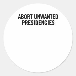 Politieke verzetskunst – abortus van ongewenste pr ronde sticker