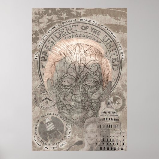 Politieke voorvechter van het bi-partisanale team poster (Voorkant)