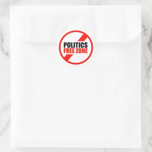 Politieke vrije zone ronde sticker (Tas)