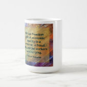 Politieke vrijheid en economische gelijkheid koffiemok (Center)