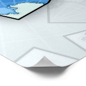 Politieke Wereldkaart Cahill-Keye-projectie Poster (Hoek)