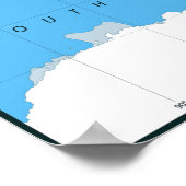 Politieke wereldkaart poster (Hoek)