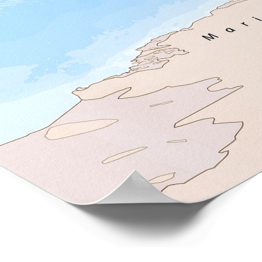 Politieke wereldkaart poster (Hoek)