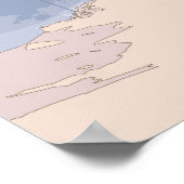 Politieke wereldkaart poster (Hoek)