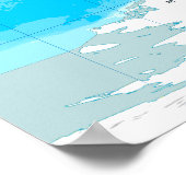 Politieke wereldkaart poster (Hoek)