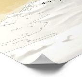 Politieke wereldkaart  stijl Miller Poster (Hoek)