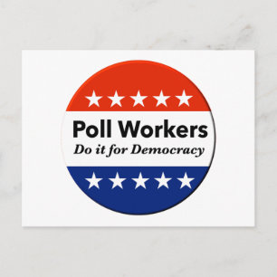 Politieke werknemers doen het voor de democratie briefkaart