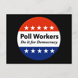 Politieke werknemers doen het voor de democratie briefkaart