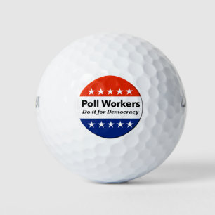 Politieke werknemers doen het voor de democratie golfballen