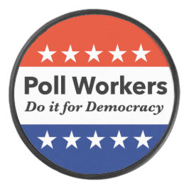 Politieke werknemers doen het voor de democratie hockey puck