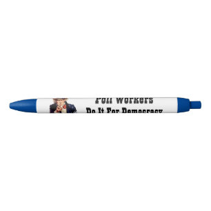Politieke werknemers doen het voor de democratie zwarte inkt pen