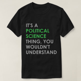 Politieke wetenschap t-shirt