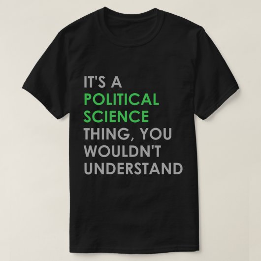 Politieke wetenschap t-shirt (Design voorkant)