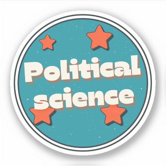 Politieke wetenschappen sticker (Voorkant)