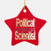 Politieke wetenschapper extraordinaire keramisch ornament (Voorkant)