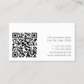 Politieke wetenschapper QR-code Eenvoudig vlak roo Visitekaartje (Achterkant)