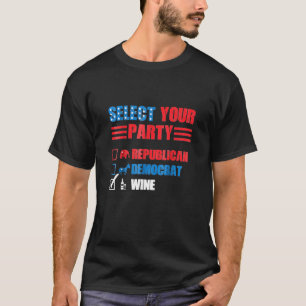 Politieke wijnpartij Democratische Republiek Repub T-shirt