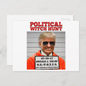 Politieke Witch Hunt van Donald Trump Briefkaart (Voorkant / Achterkant)