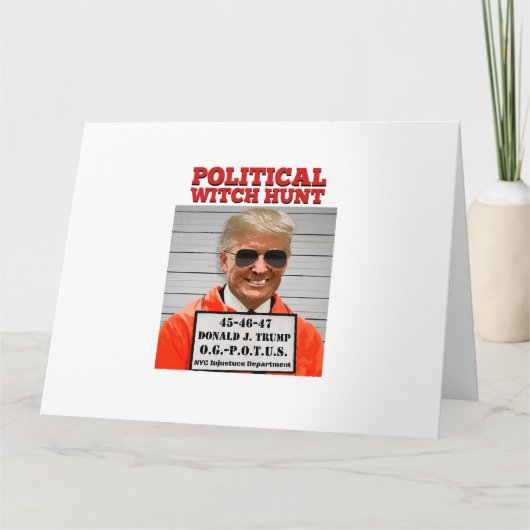 Politieke Witch Hunt van Donald Trump Kaart (Voorkant)